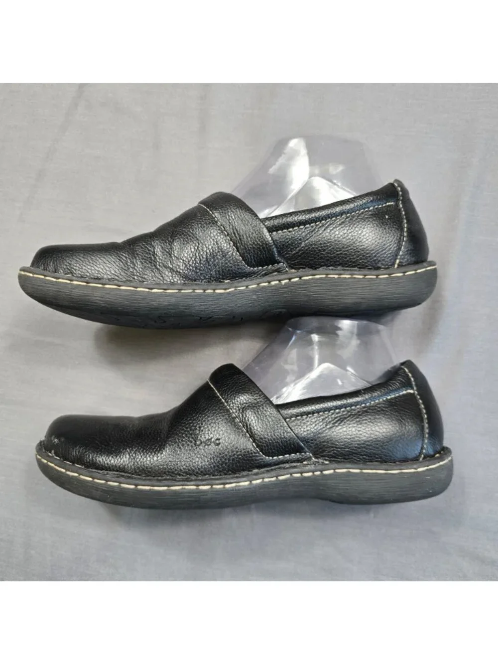 BOC Born 9.5M Womens Casual Slip-On Shoes Black Leather Comfort Loafers - Picture 5 of 9